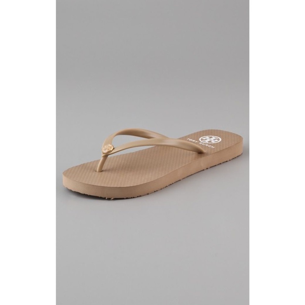 Tory Burch Thin Flip Flops in Natural Size 8